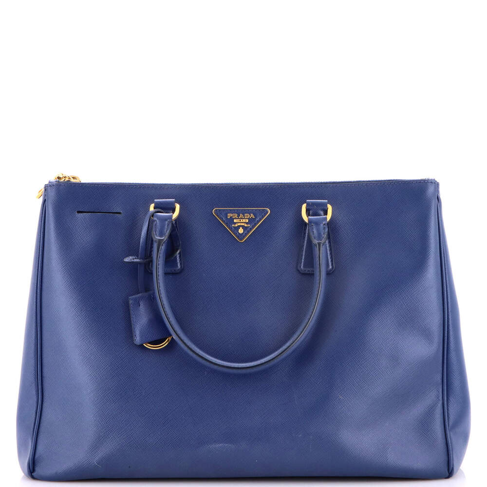 Prada Large Double Zip Lux Tote Saffiano Leather